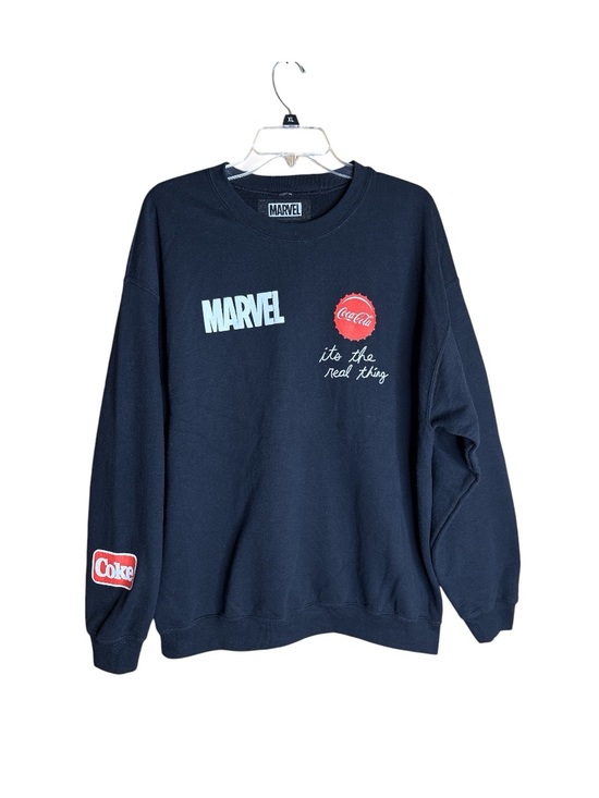 Marvel Tops - Marvel x Coca-Cola Crewneck Sweatshirt XL Black Coke Logo Pullover
